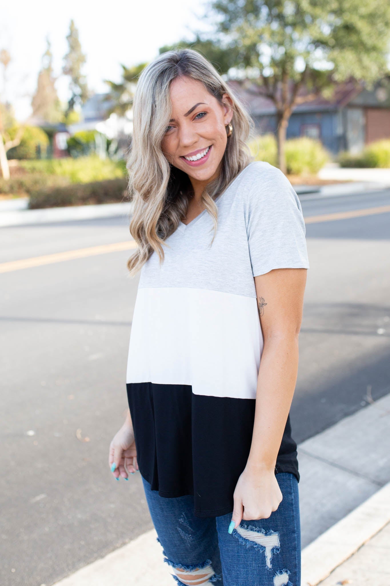 Cookies N Cream Colorblock Top