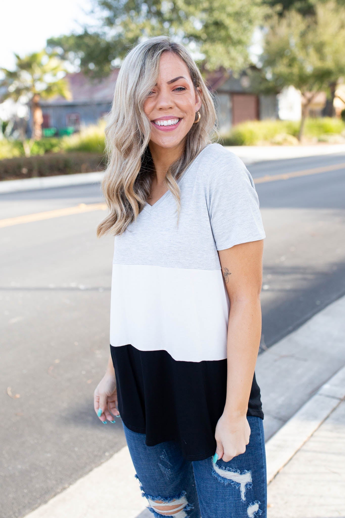 Cookies N Cream Colorblock Top