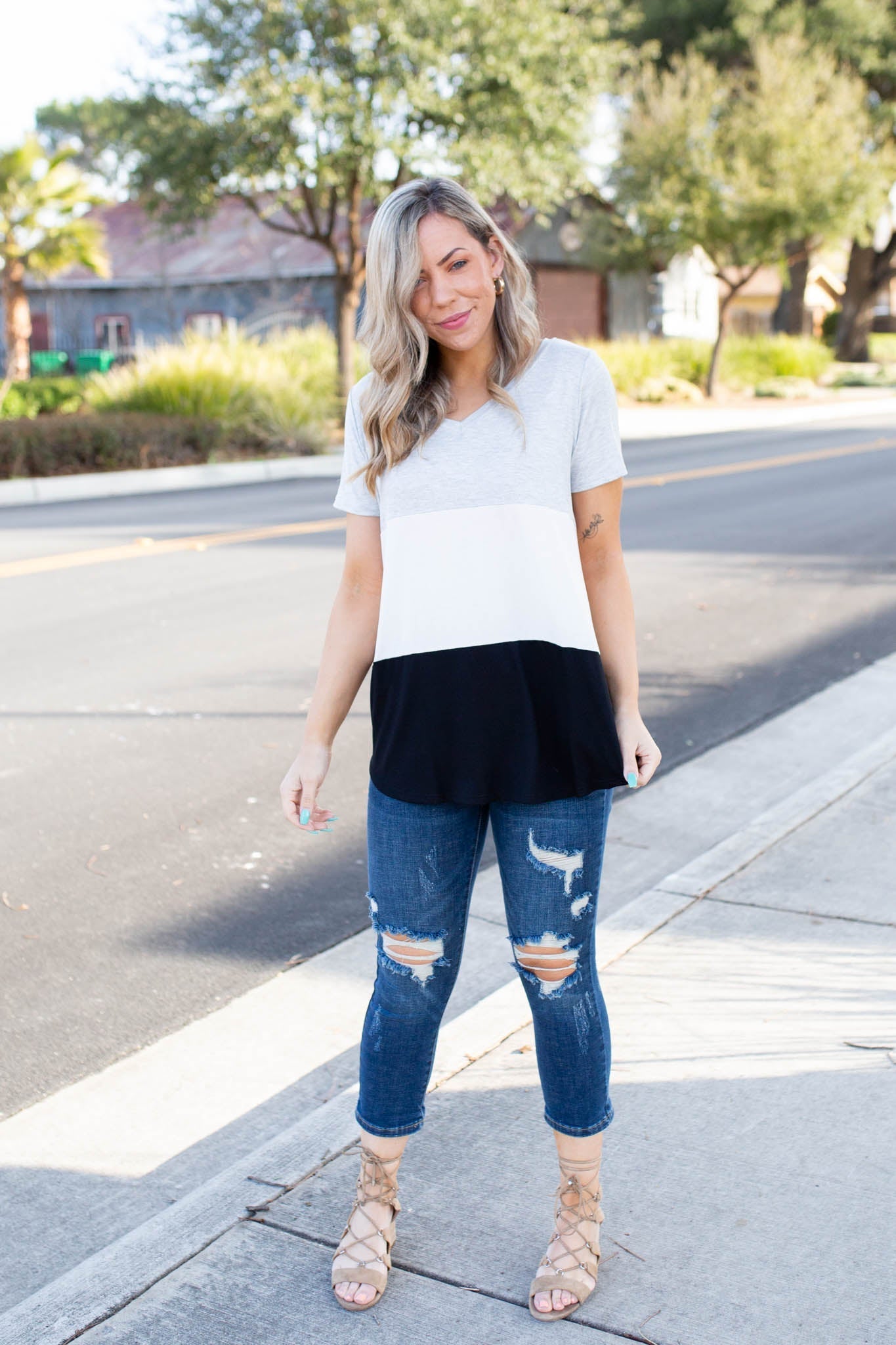 Cookies N Cream Colorblock Top