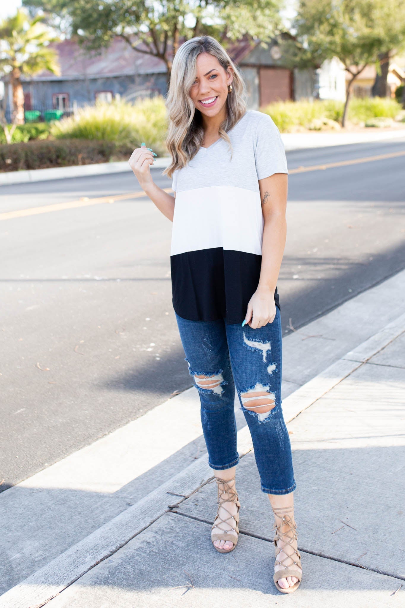 Cookies N Cream Colorblock Top