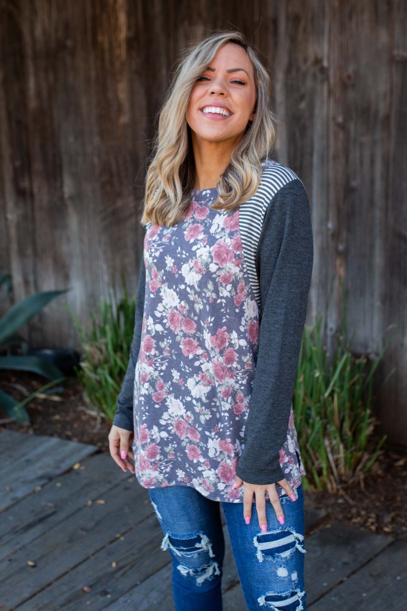 Ring Around The Roses Long Sleeve Top