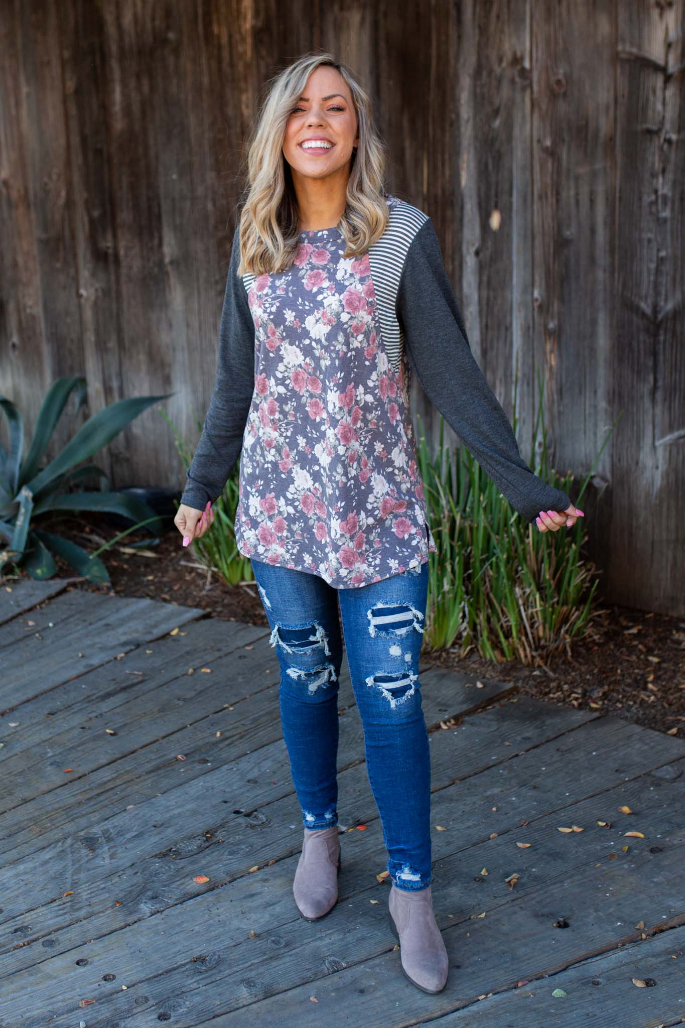 Ring Around The Roses Long Sleeve Top