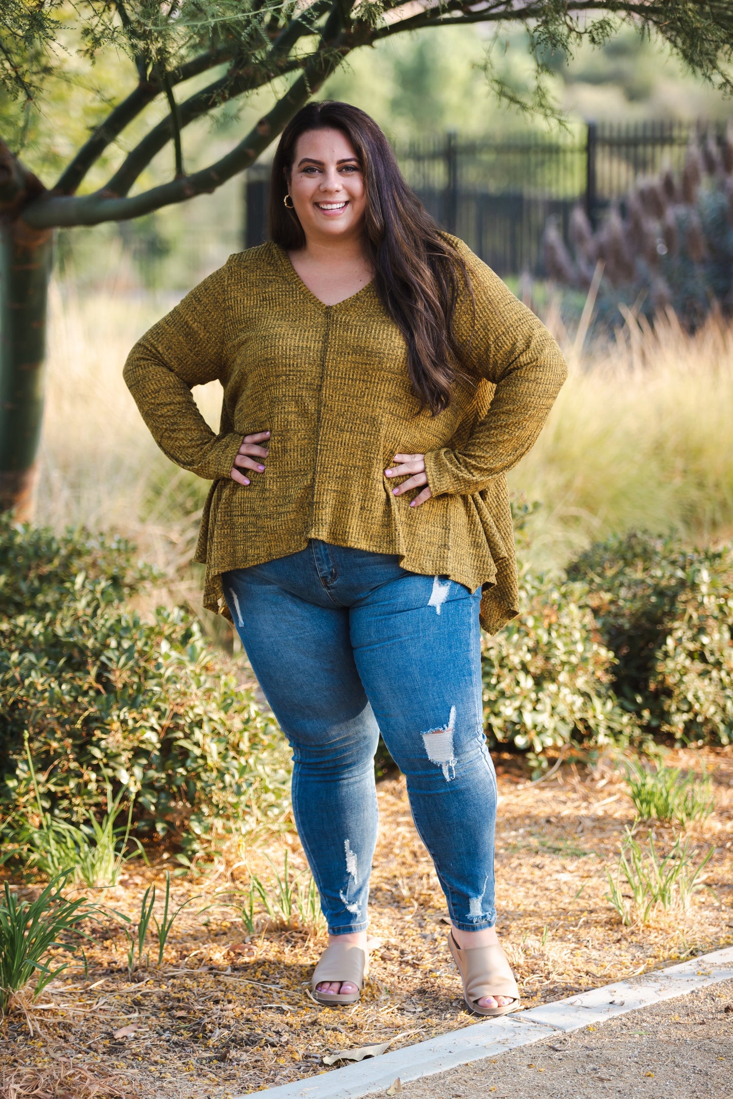 Butterscotch Afternoons Brushed Waffle Knit