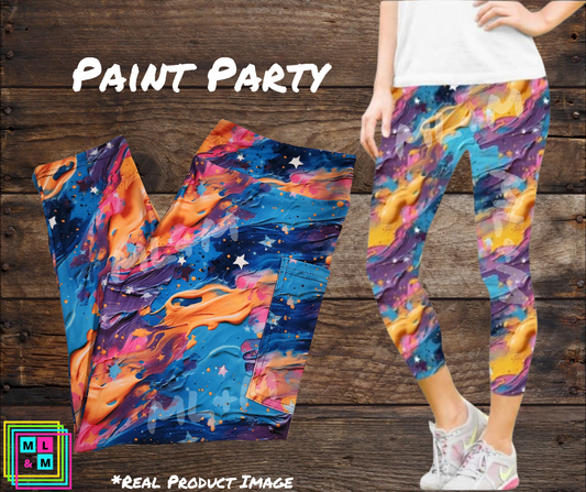 Paint Party Capri Length w/ Pockets