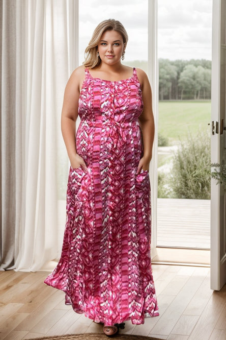 Abby Road - Hot Pink Maxi Dress