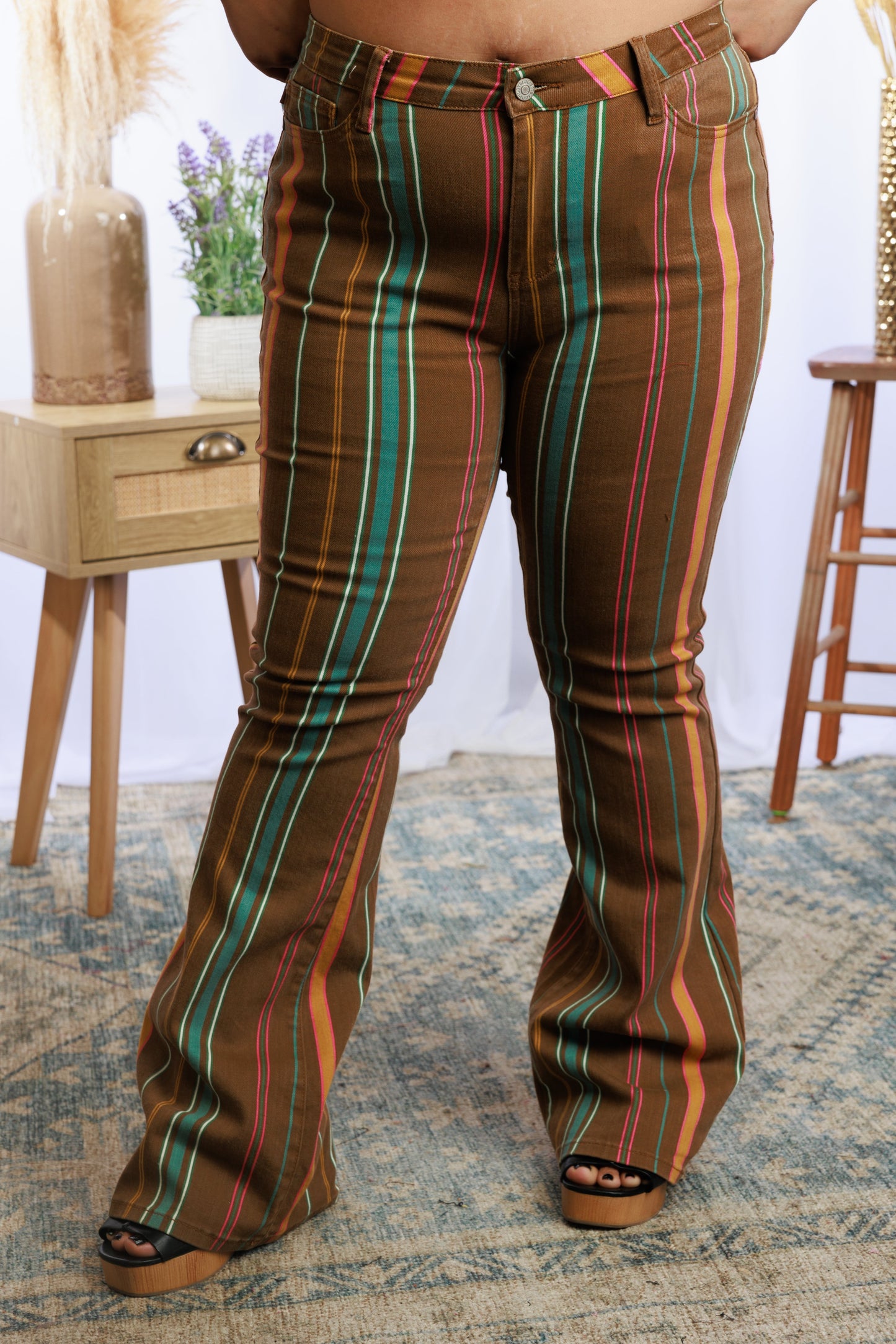 Astrid Judy Blue Striped Flares