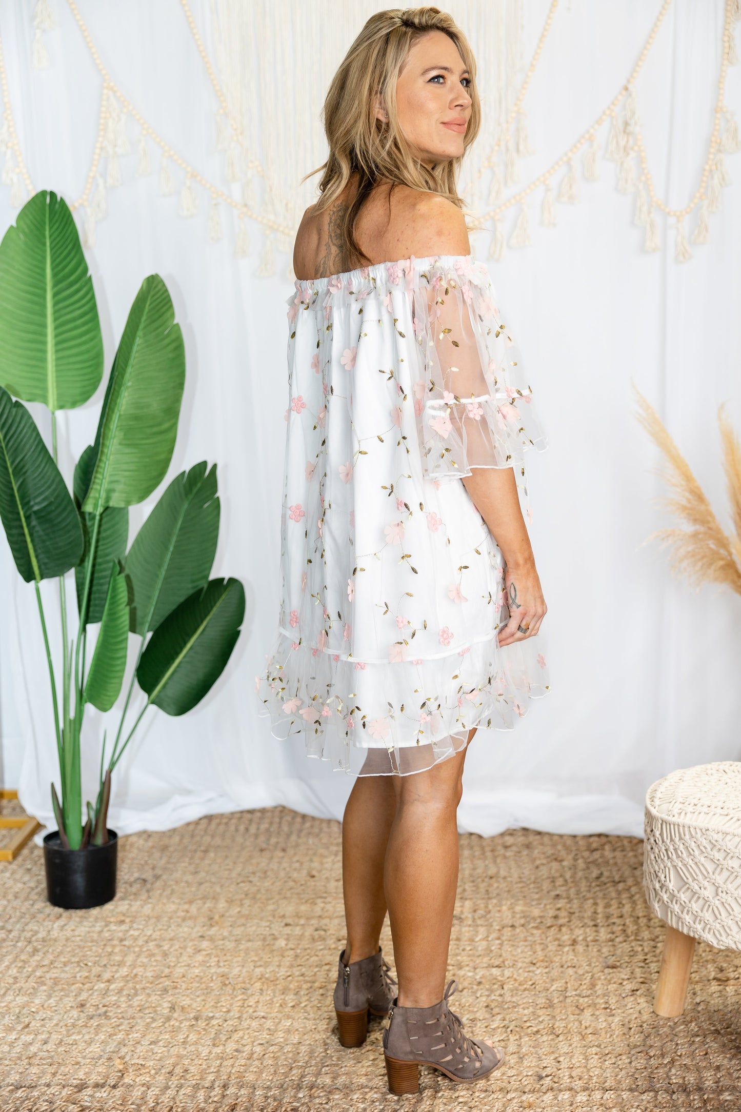 Dainty Darlin' Embroidered Dress