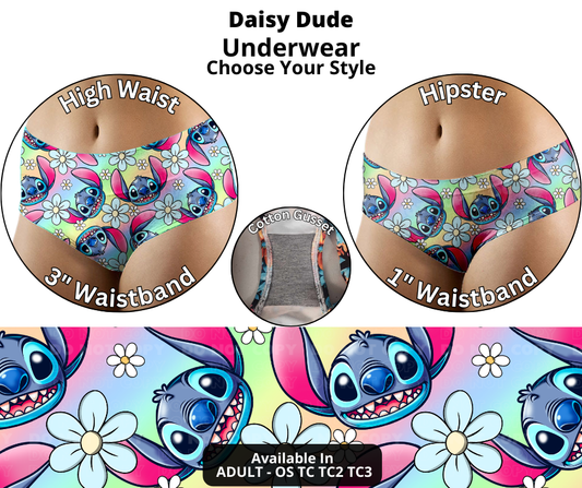 Preorder! Closes 12/12. ETA Feb. Daisy Dude Hipster & High Waist Underwear