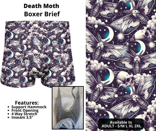 Preorder! Closes 12/12. ETA Feb. Death Moth Boxer Briefs