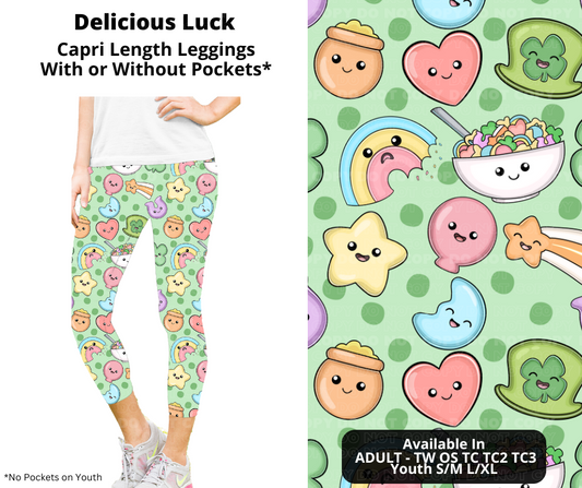 Preorder! Closes 12/11. ETA Feb. Delicious Luck Capri Leggings w/wo Pockets