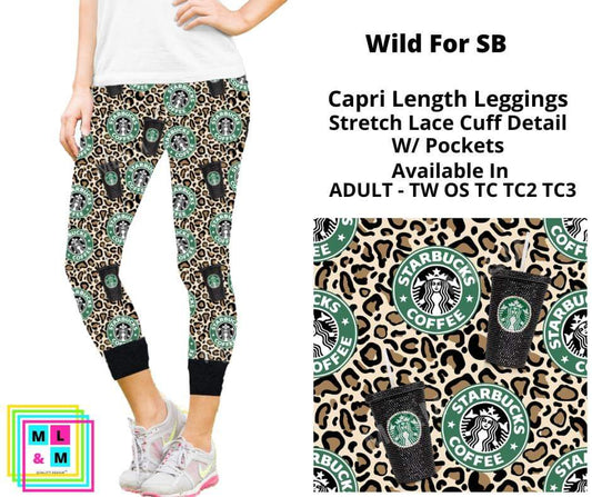 Wild For SB Lace Cuff Capris w/ Pockets