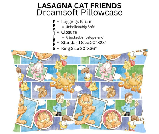 Lasagna Cat Friends Dreamsoft Pillowcase