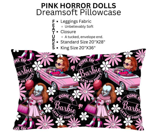 Pink Horror Dolls Dreamsoft Pillowcase