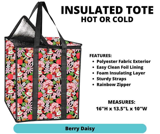 Berry Daisy Insulated Tote