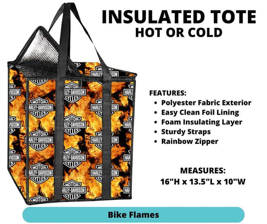 Bike Flames Insulated Tote