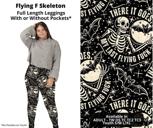 Flying F Skeleton Full Length Leggings w/ Pockets