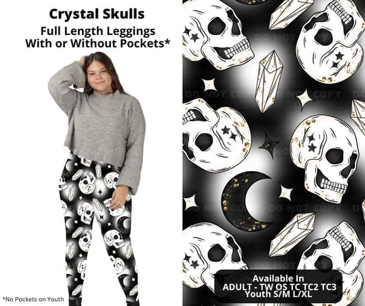 Crystal Skulls Full Length Leggings w/ Pockets