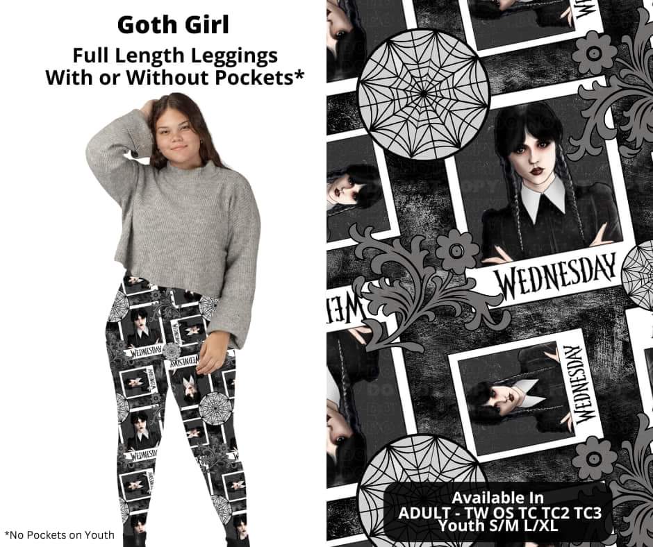 Goth Girl Full Length Leggings w/ Pockets