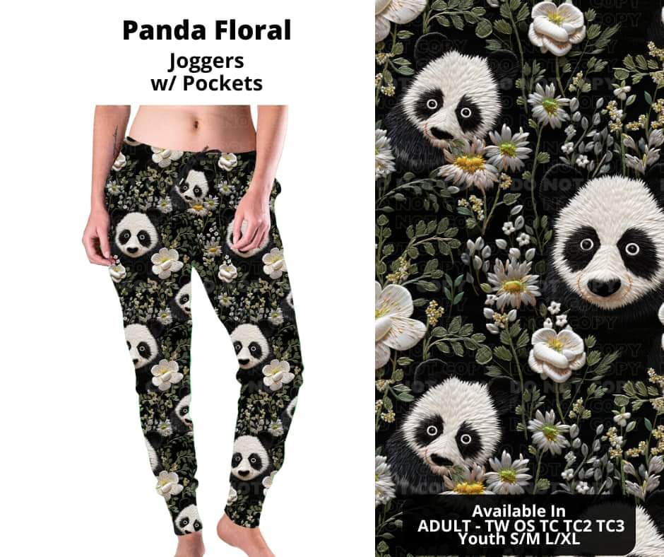 Panda Floral Joggers