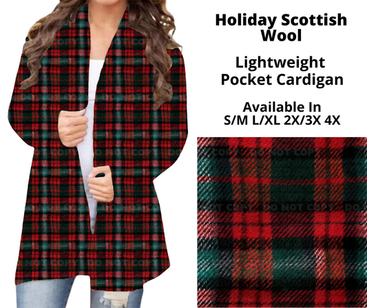 Holiday Scottish Wool Pocket Cardigan