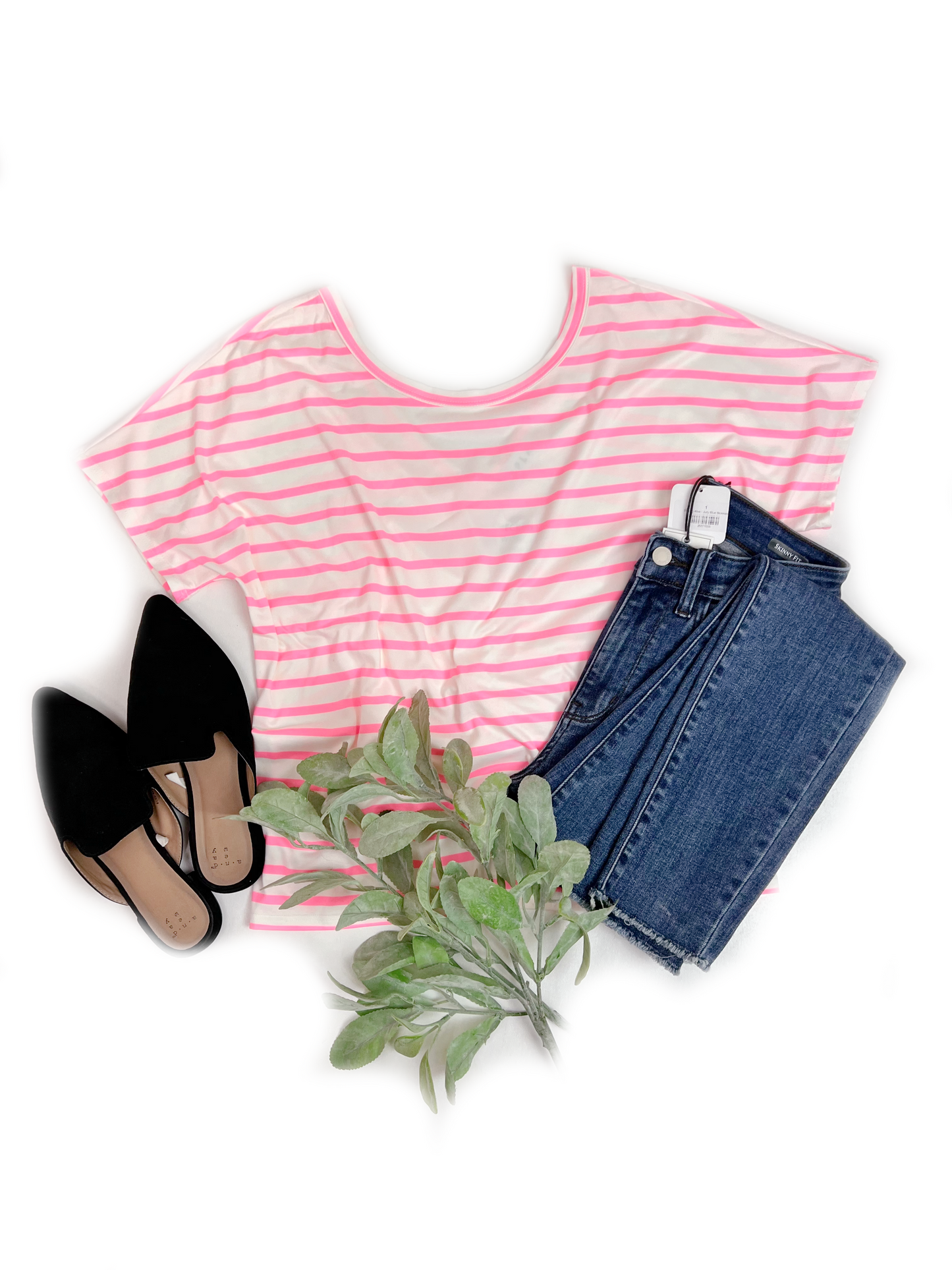 Bubblegum Stripes Twist Back Tee