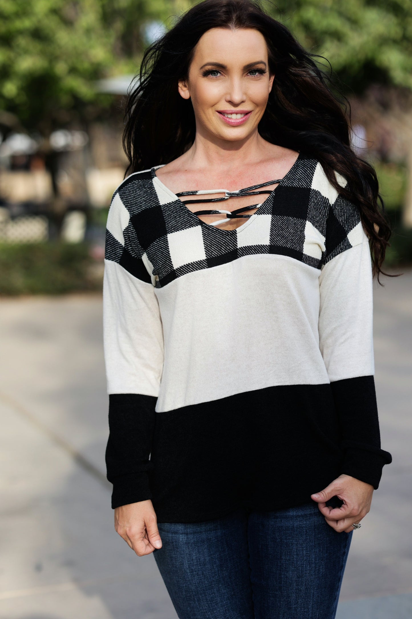 Forever Connected Color Block Top