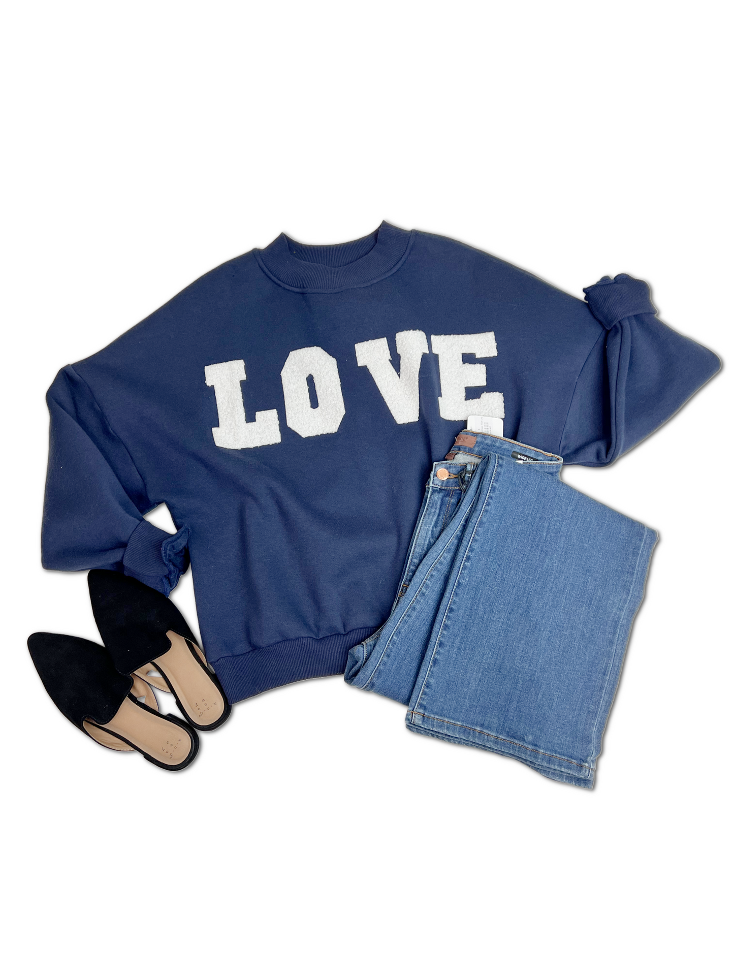 Love Chilly Weather - Navy Sweatshirt