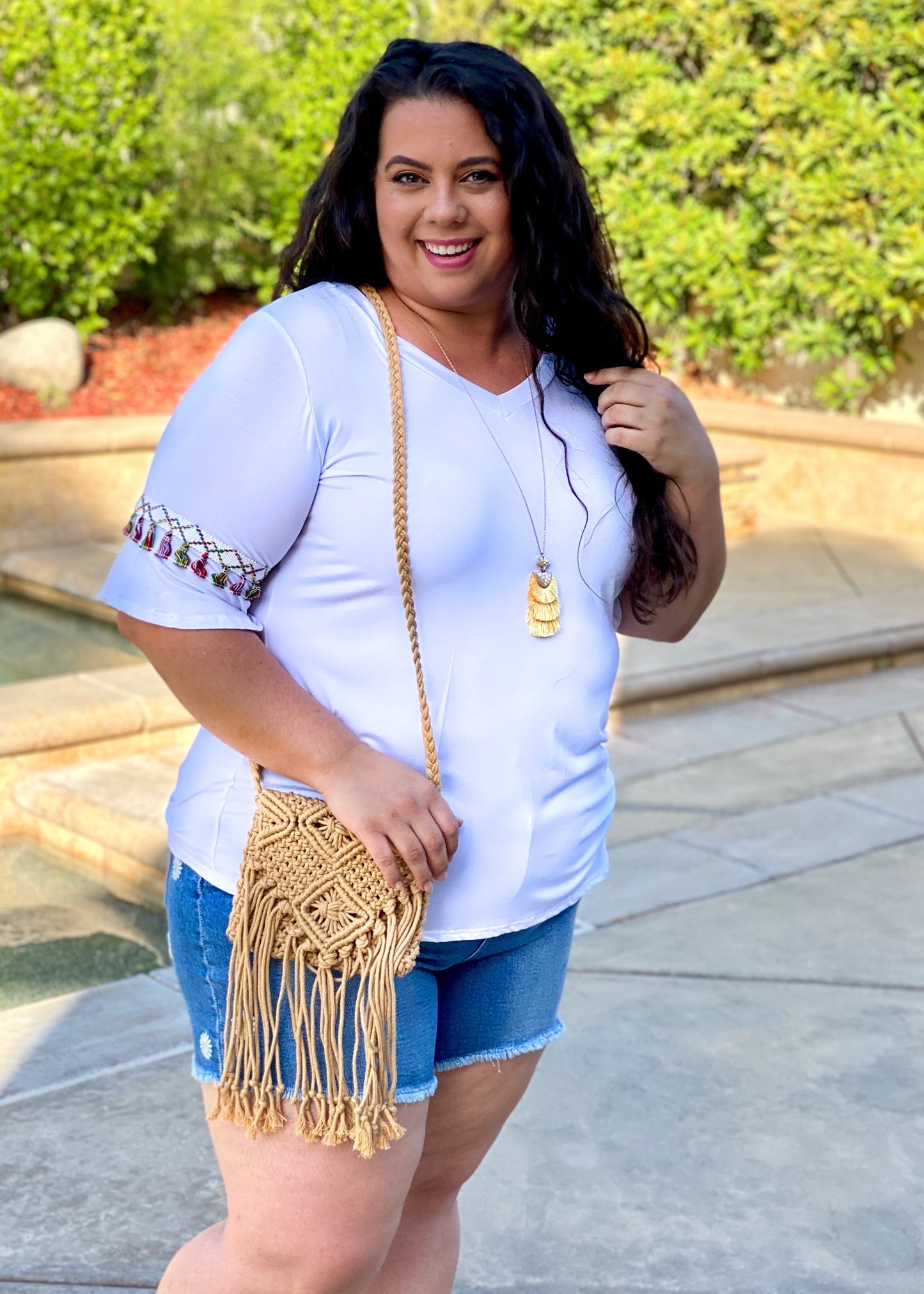 Fiesta Tassel Trim Top