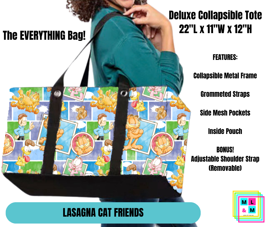 Lasagna Cat Friends Collapsible Tote