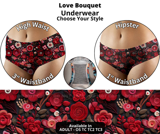 Preorder! Closes 12/12. ETA Feb. Love Bouquet Hipster & High Waist Underwear