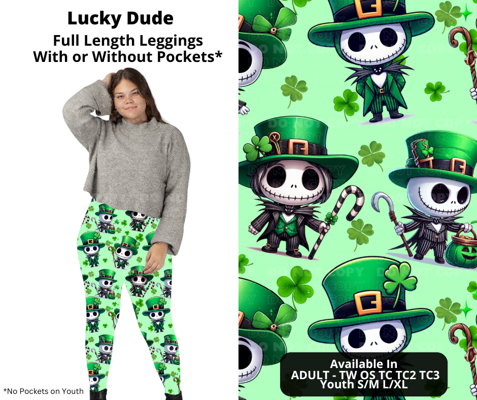 Preorder! Closes 12/11. ETA Feb. Lucky Dude Full Length Leggings w/wo Pockets