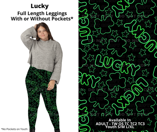 Preorder! Closes 12/11. ETA Feb. Lucky Full Length Leggings w/wo Pockets