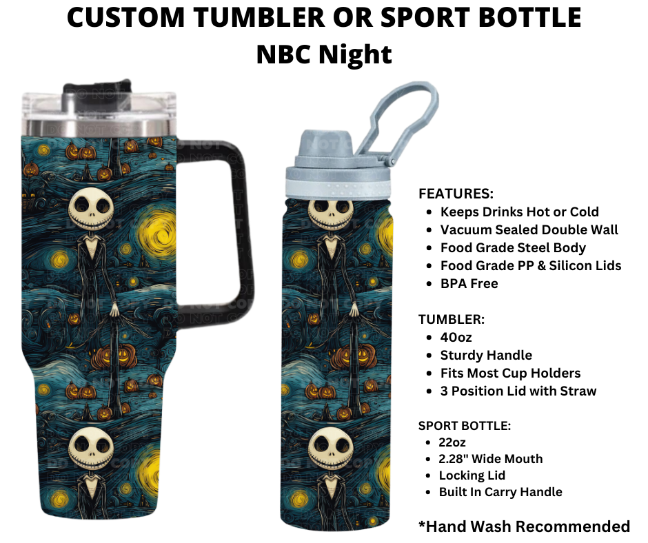 NBC Night Custom Sport Bottle