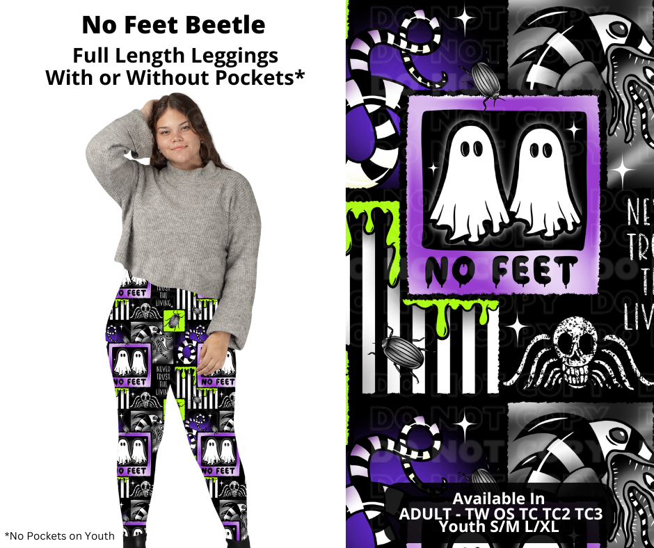 No Feet Beetle Full Length Leggings w/ Pockets