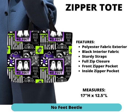 No Feet Beetle Zipper Tote