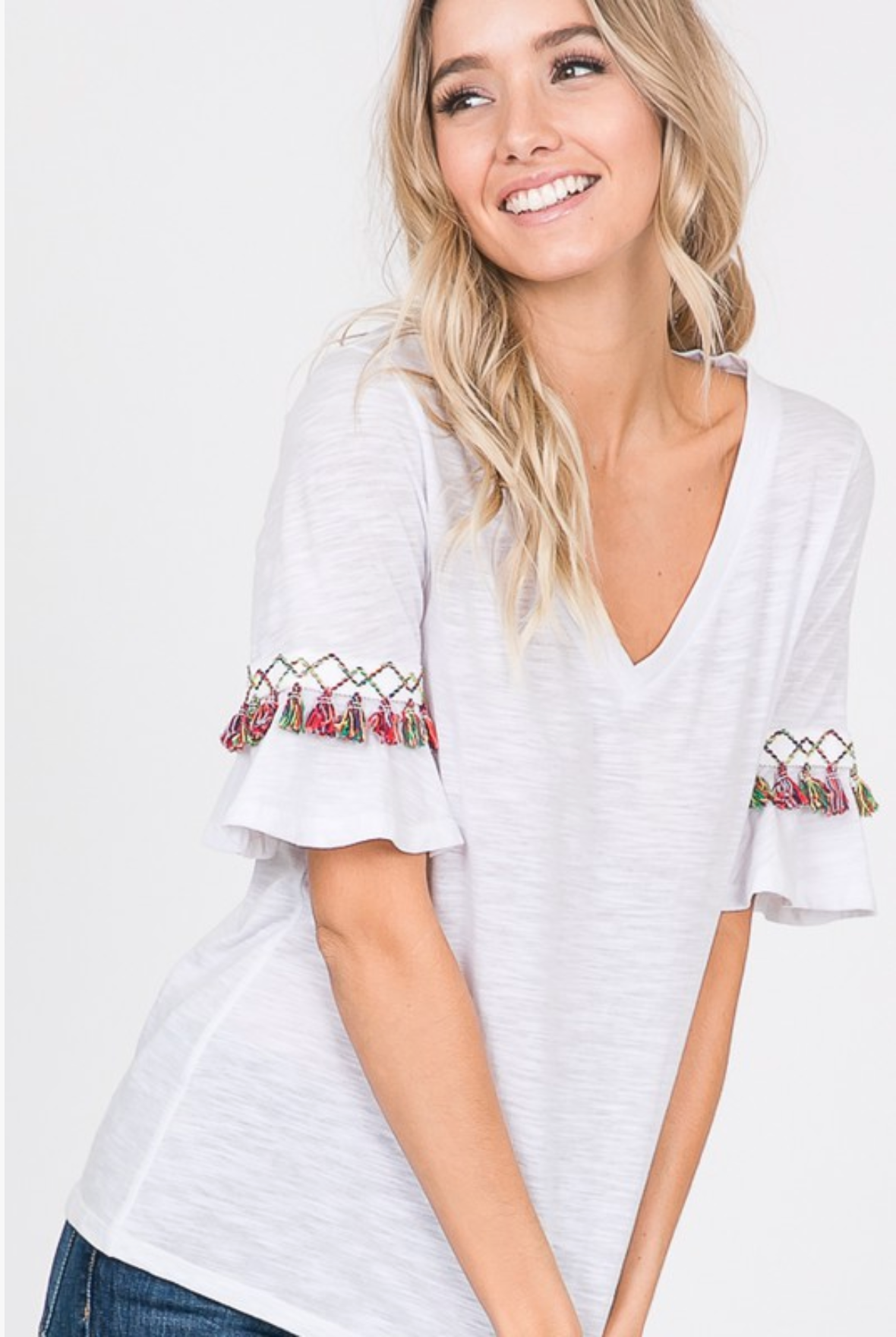 Fiesta Tassel Trim Top