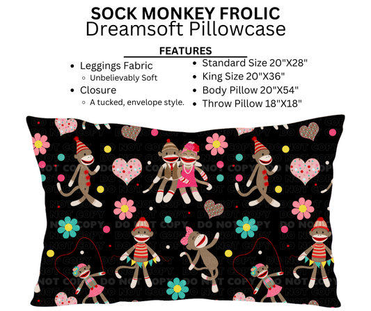 Sock Monkey Frolic Dreamsoft Pillowcases