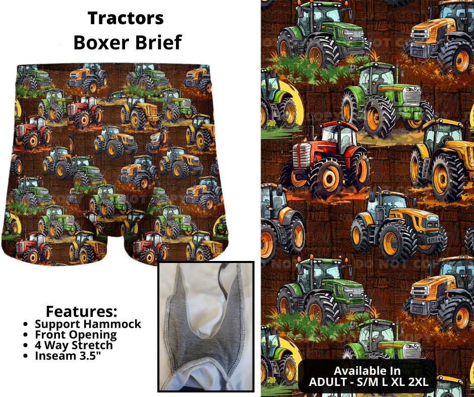 Preorder! Closes 12/12. ETA Feb. Tractors Boxer Briefs