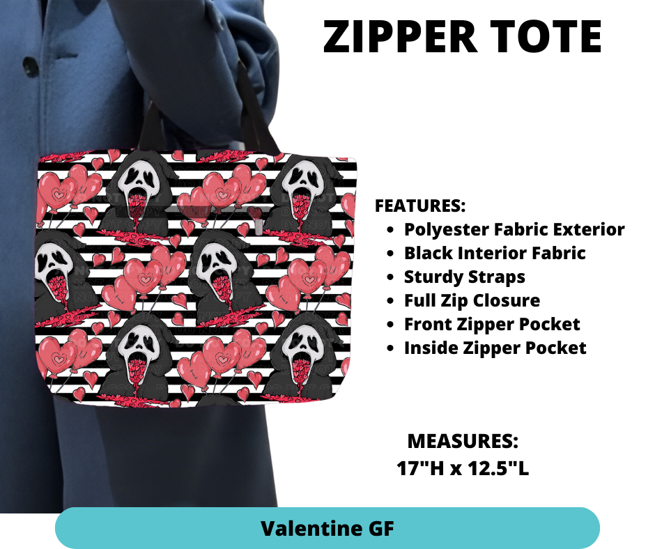 Preorder! Closes 12/4. ETA Feb. Valentine GF Zipper Tote