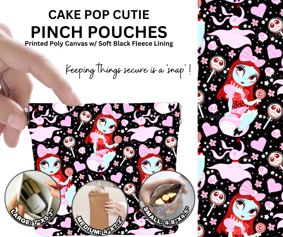 Preorder! Closes 12/5. ETA Feb. Cake Pop Cutie Pinch Pouches in 3 Sizes