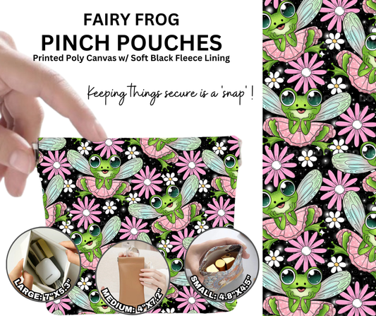 Preorder! Closes 12/5. ETA Feb. Fairy Frog Pinch Pouches in 3 Sizes