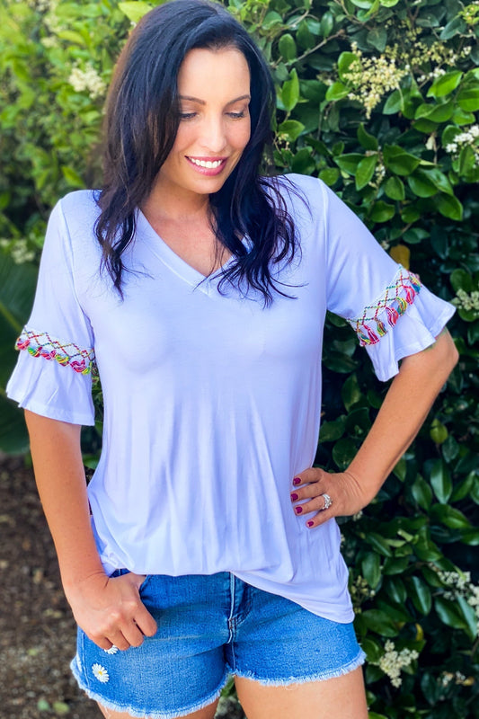 Fiesta Tassel Trim Top