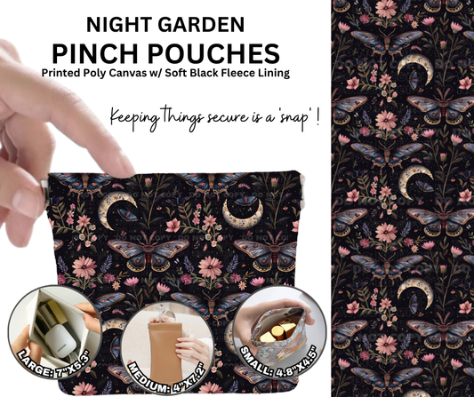 Preorder! Closes 12/5. ETA Feb. Night Garden Pinch Pouches in 3 Sizes