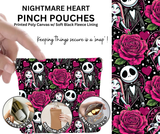 Preorder! Closes 12/5. ETA Feb. Nightmare Heart Pinch Pouches in 3 Sizes