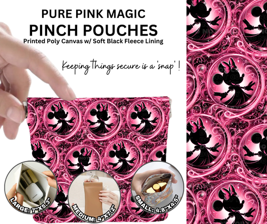 Preorder! Closes 12/5. ETA Feb. Pure Pink Magic Pinch Pouches in 3 Sizes