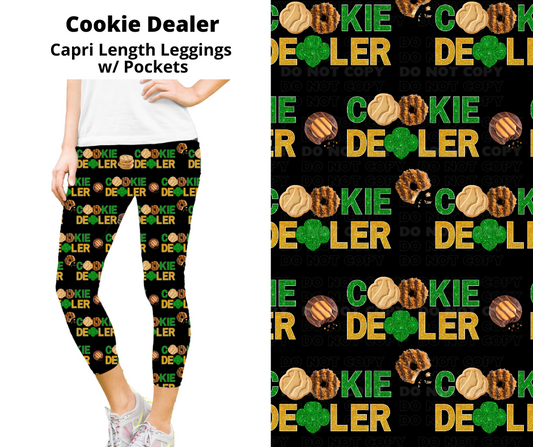 Cookie Dealer Capri Length Leggings w/ Pockets