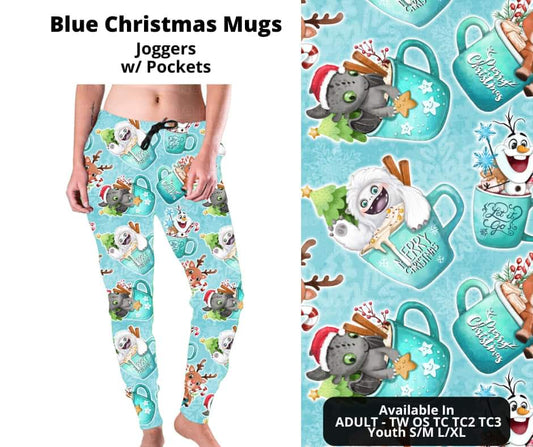 Blue Christmas Mugs Joggers