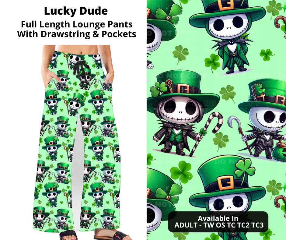 Preorder! Closes 12/11. ETA Feb. Lucky Dude Full Length Lounge Pants