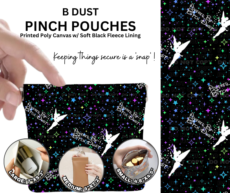 Preorder! Closes 12/5. ETA Feb. B Dust Pinch Pouches in 3 Sizes