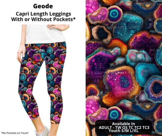 Geode Capri Length Leggings w/ Pockets